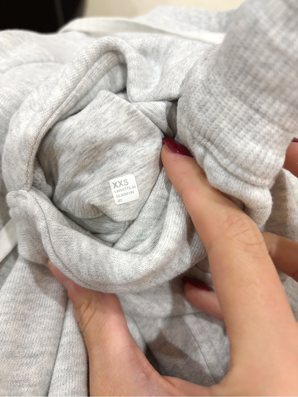 Lululemon Scuba Mid-Rise Wide-Leg Drawstring Lounge Pants Light Gray XXS - Picture 6 of 7